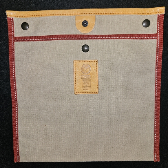 Massimo Palomba Tan Basket Weave Italian Leather Wide Tote - Picture 12 of 15